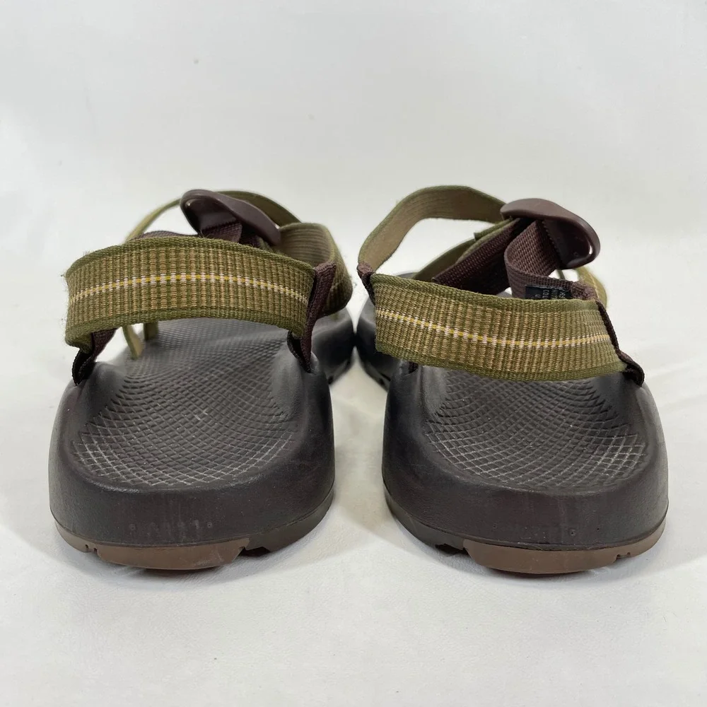 Chaco Z/1 Classic Mens 11 Brown Olive Green Vibram Sole Sport Sandals